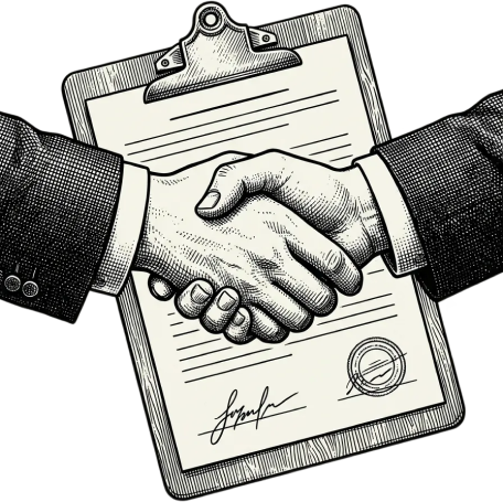 Handshake illustration